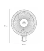 Ventilador Vec 16" Mod.VEC-W1655W Pared Blanco C/Control Premium - Image 4