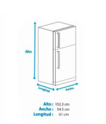 Refri. 9" Midea MOD.MDRT346MTM28D  Inverter Negro - Image 4