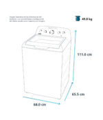 Lavadora Autom. Mabe 22Kg Mod.Lmh72205cbab0 Blanco/Plata - Image 4