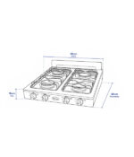 Parrilla 4Q Fraga Mod.P-705/P-705E Negro-Plata - Image 4