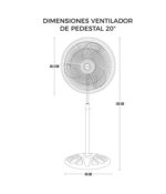 Ventilador 20" Pedestal Tecnovent 665 - Image 4