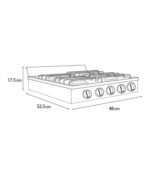 Parrilla Iem Ci51cgxp0 Sobrepuesta 51 Cm 4 Quem Inox - Image 4
