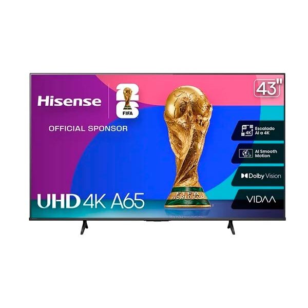 Televisor Led 43 Pulgadas Hisense Mod.43A45nv Fhd Vidaa