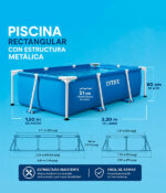 Piscina Intex Rect.  Estructura Mod.28270Np S/ Bomba 2.2Mx 1.5M X 60Cm Azul - Image 4