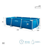 Piscina Intex Rect. Estructurada Mod.28272Np S/Bomba De 3.0M X 2.0M X 75Cm Azul - Image 4