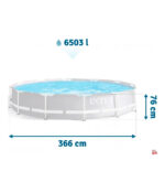Piscina Intex Red. Estructurada Mod. 26715 C/Bomba Y Escalera Prism 3.66M X 99Cm Gris - Image 6