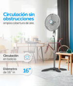 Ventilador Ped. Navia 16" Mod.P16s2 2 En 1 Pared Y Pedestal - Image 2