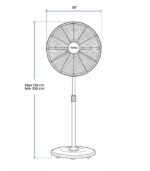 Ventilador Ped. Navia 18" Mod. V18 Rejillas Y Aspa Metalicas, Base Redonda - Image 4