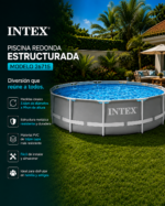 Piscina Intex Red. Estructurada Mod. 26715 C/Bomba Y Escalera Prism 3.66M X 99Cm Gris - Image 2