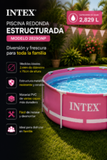 Piscina Intex Red. Estructurada Mod.28290Np S/Bomba 2.44M X 76Cm Rosa - Image 2